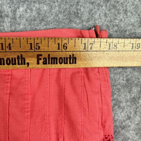Sundance Skirt Womens Size 12 Coral Boho Cotton Lace Ruffle Lined Flare Mini - Picture 13 of 14